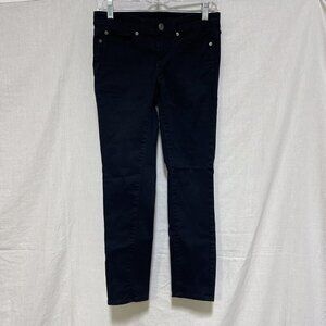 Gap Premium Jeans Womans Size 1/25 Juniors Super Skinny Black Denim Stretch